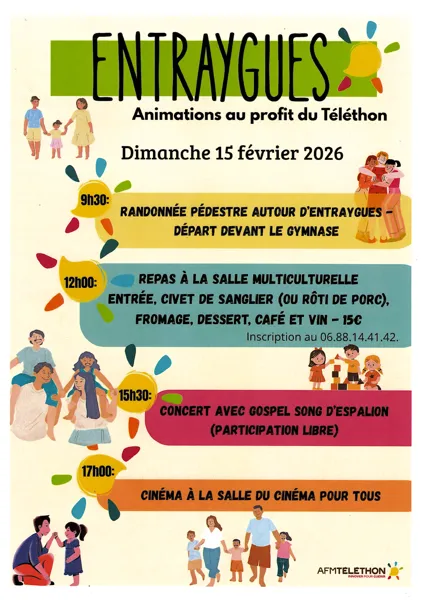 Repas et animations au profit du Téléthon