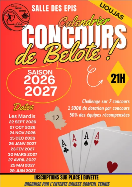 Concours de belote à Lioujas