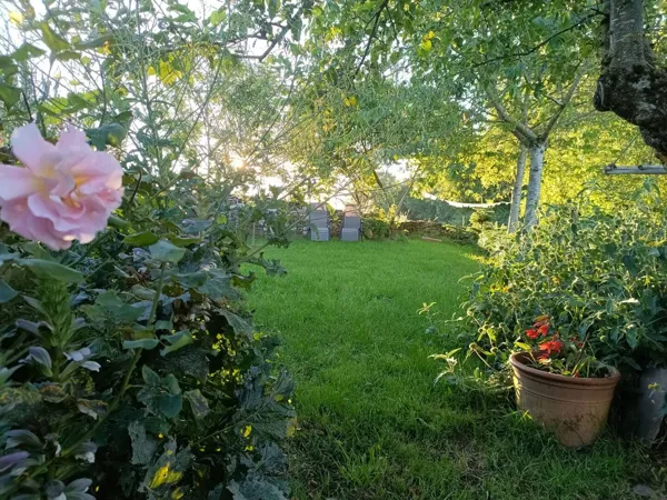 Jardin et transats à disposition