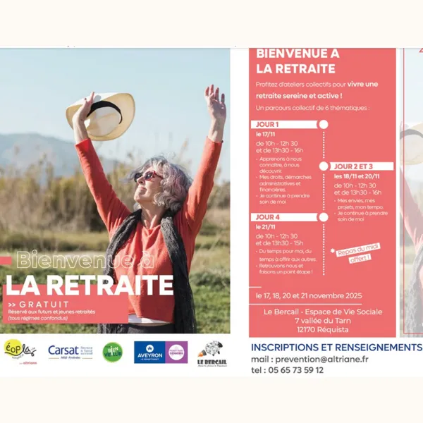 Bienvenue à la retraite : un atelier pour bien vivre cette nouvelle étape (4journées)