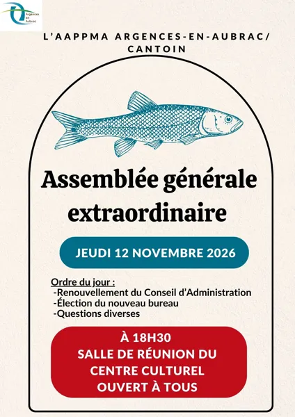 Assemblée Générale de la Sociéte de Pêche d'Argences-en-Aubrac/Cantoin