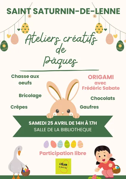 Ateliers créatifs de Pâques à Saint Saturnin de Lenne