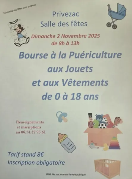 Bourse à la puériculture, aux jouets et aux vêtements