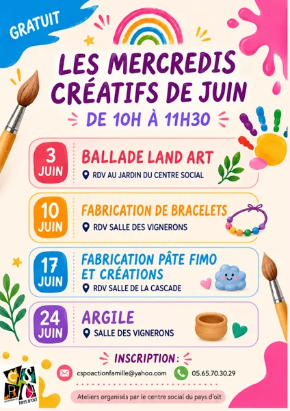 Les mercredis créatifs au Centre Social du Pays d'Olt