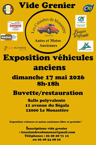Vide Grenier-Garage et exposition de véhicules anciens