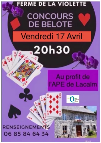 Concours de belote à la Ferme de la Violette
