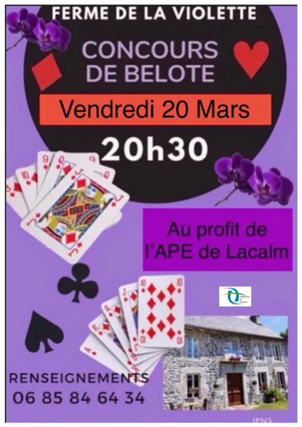 Concours de belote à la Ferme de la Violette