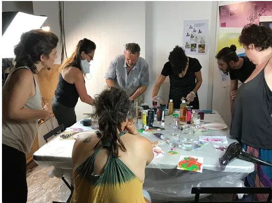 Atelier de peinture à St-Cyprien