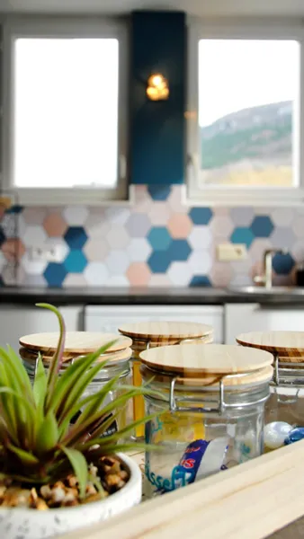 Un peu de déco...Plateau de bienvenue (café, thé, chocolat chaud, confiture, sucre...)