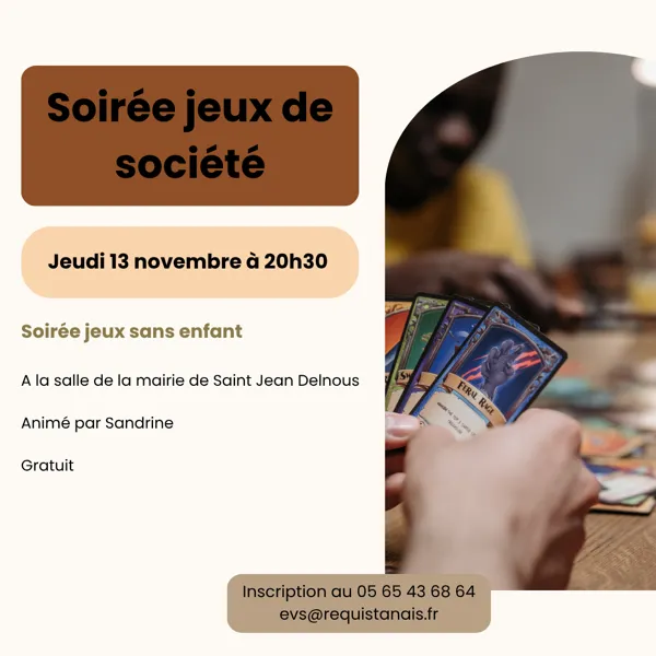 Jeux de société (sans enfant)