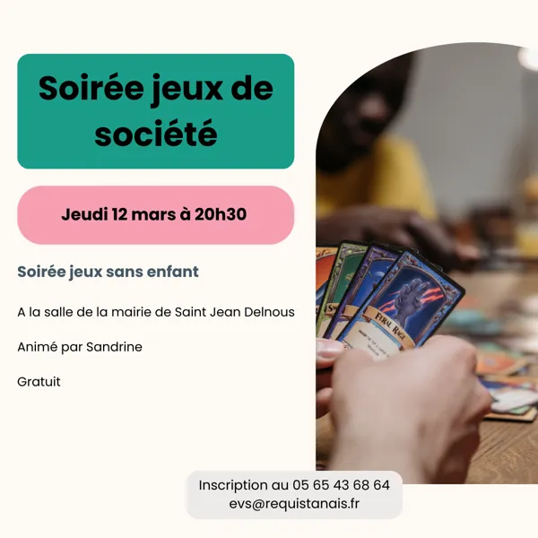 Jeux de société (sans enfant)
