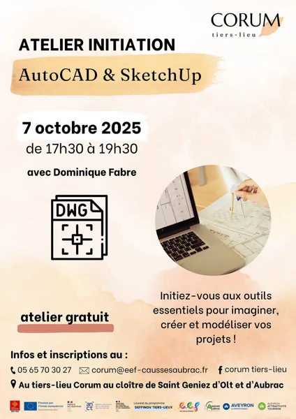 Atelier initiation AutoCAD & SketchUp au Corum