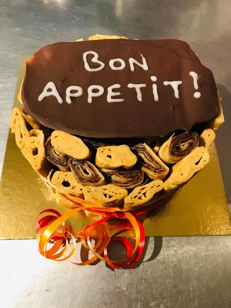 Gateau de Crêpes : Créer votre message, L'instant Gourmand Traiteur