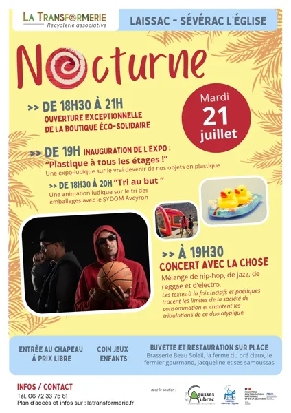 Nocturne en musique à La Transformerie à Laissac