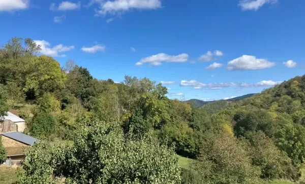 Hameau niché dans un cadre de verdure, A. Chaloine