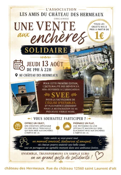 Vente aux enchères au Château des Hermeaux
