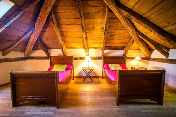 Chambre 2 lits simples Gite du parc