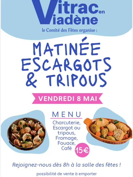 Matinée escargots et tripous à Vitrac-en-Viadène