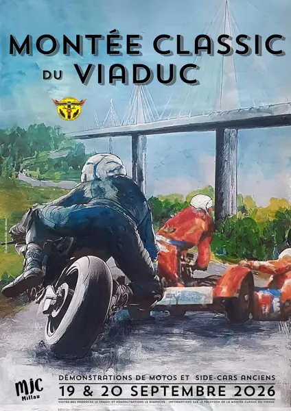 La montée Classic du Viaduc ( motos et side-cars anciens) - Club moto MJC Millau