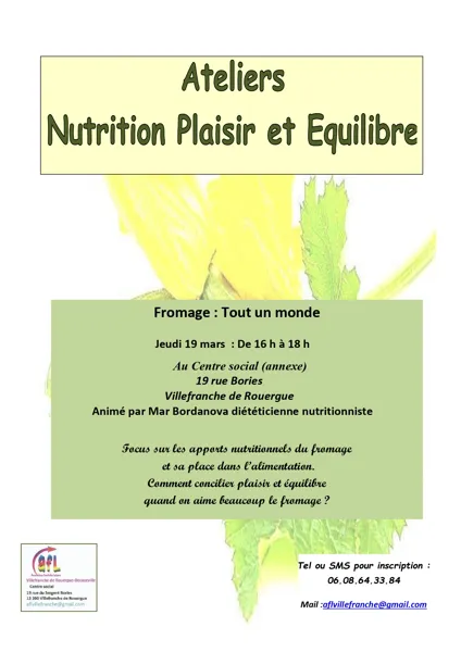 Atelier : nutrition, plaisir et équilibre