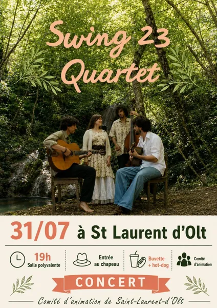 Concert du groupe Swing 23 à St Laurent d'Olt