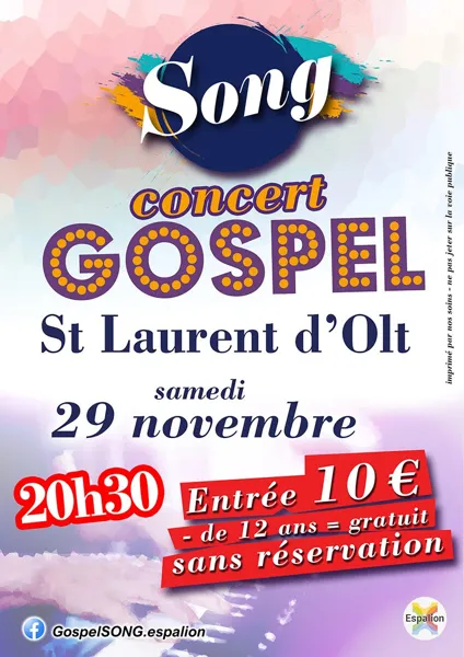 Concert de Gospel à St Laurent d'Olt