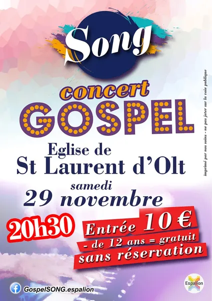 Concert de Gospel à St Laurent d'Olt