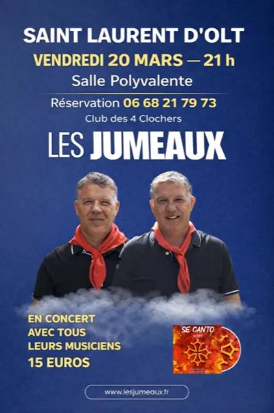 Les Jumeaux en concert à St Laurent d'Olt