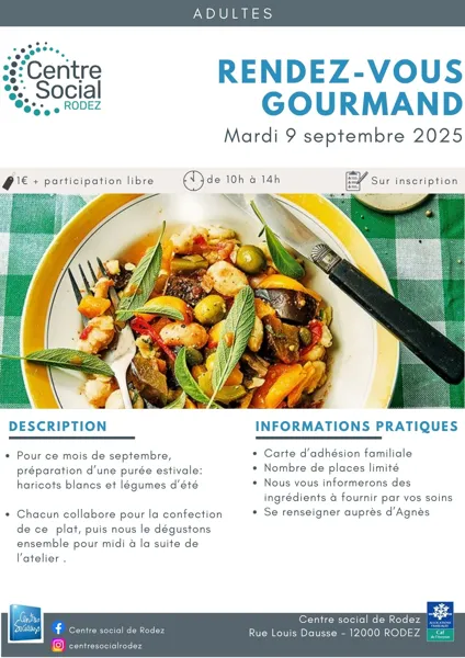Rendez-vous gourmand avec le Centre Social de Rodez