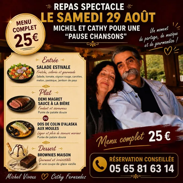 Repas spectacle aux Arcades - Michel et Cathy