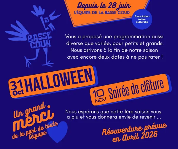 Grosse fiesta d'halloween à la Basse-Cour