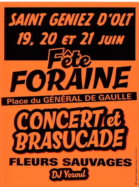 Retour de la Fête foraine à St Geniez d'Olt
