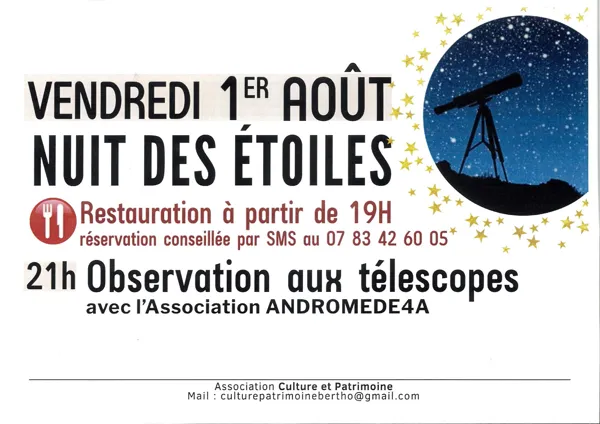 Nuit des étoiles à Bertholène