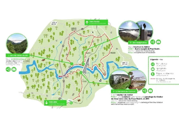 Viaduc du Viaur - carte du circuit, OFFICE DE TOURISME PAYS SEGALI