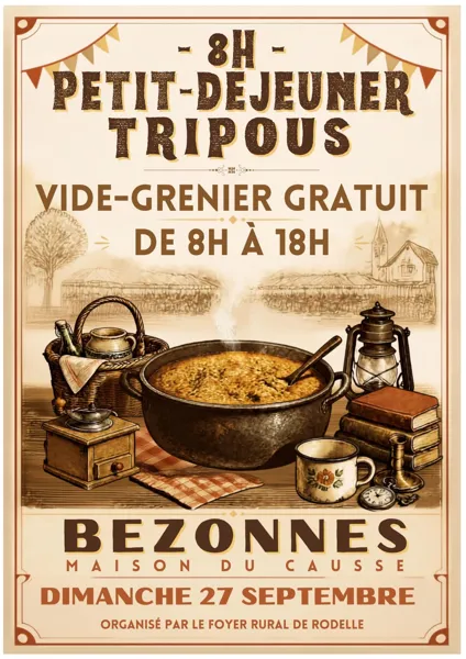 Déjeuner aux tripoux et vide grenier à Bezonnes