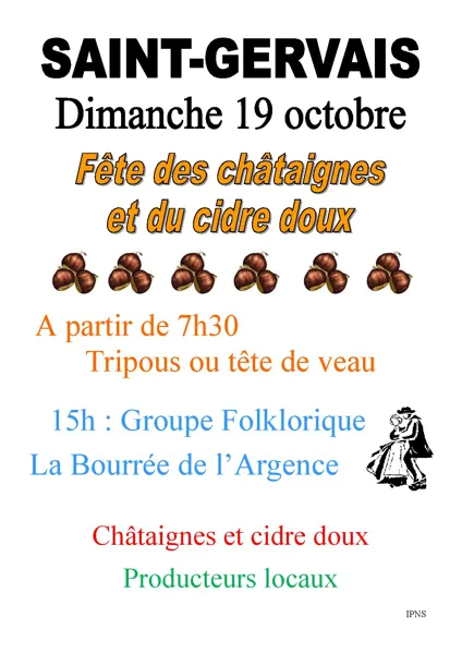 Fête des Châtaignes et du cidre doux à Saint-Gervais