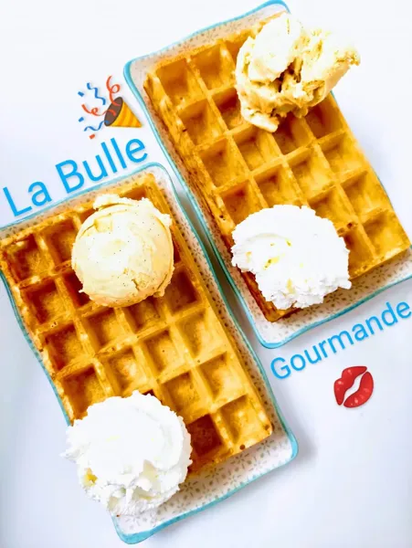!! Uniquement à La Bulle !!
🧇 Menu Gaufre 🧇
Salée et Sucrée, La Bulle - Magalie Jaoul