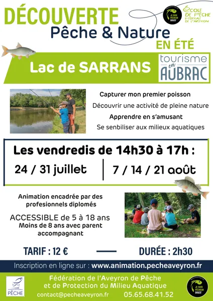 Découverte Pêche et Nature au Lac de Sarrans pour les enfants