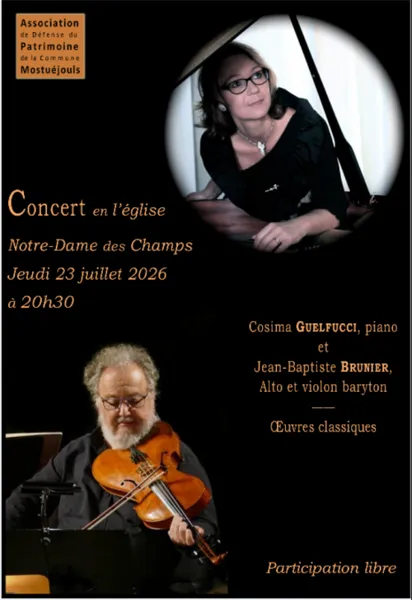 Concert de musique classique à Notre Dame des Champs, ADPCM