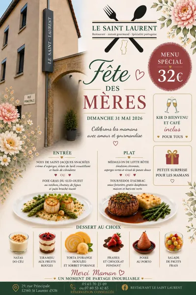Fête des mères au restaurant Le Saint-Laurent