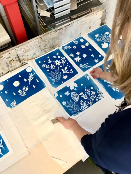 Atelier cyanotype