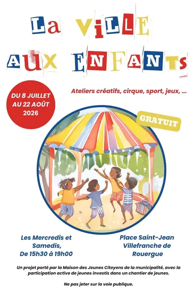 La Ville aux Enfants : Journée des arts - Ateliers créatifs, fresque coopérative, avec l'Atelier Blanc