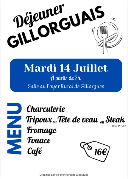 Déjeuner aux tripoux à Gillorgues