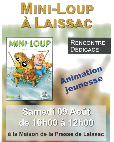 Dédicace avec la Mascotte Mini-Loup - Animation Jeunesse à Laissac