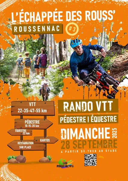 L'Échappée des Rouss' : triple randonnées : pédestre, VTT et équestre