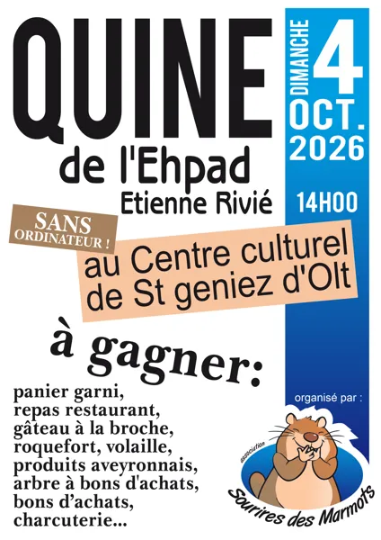 Quine de l'Ehpad de St Geniez d'Olt