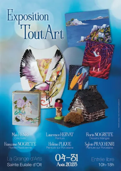 Exposition tout art à Sainte Eulalie d'Olt