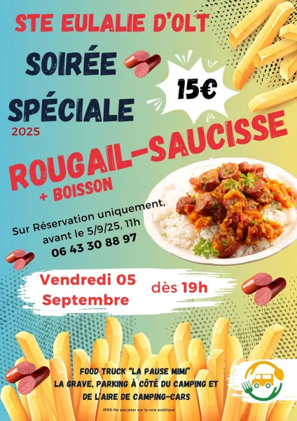 Repas rougail/saucisse au Food Truck La Pause Mimi