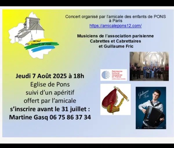 Concert Cabrette et Cabrettaires à Pons