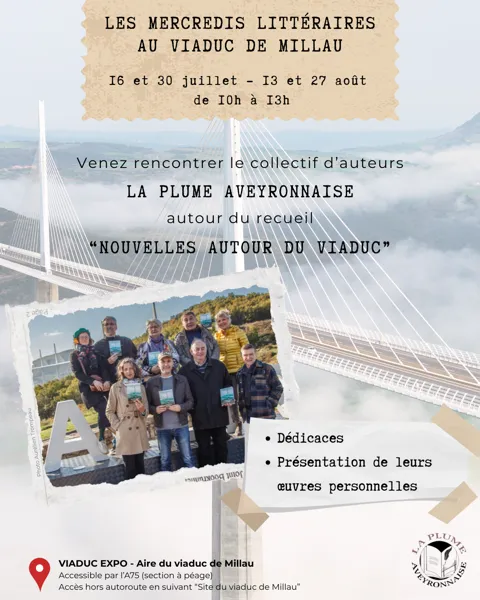 Les mercredis littéraires au Viaduc de Millau autour du recueil de nouvelles autour du Viaduc